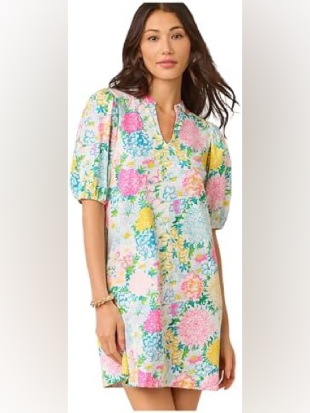 NWT Lilly Pulitzer Carey Dress Multi Lilly Garden Sz M